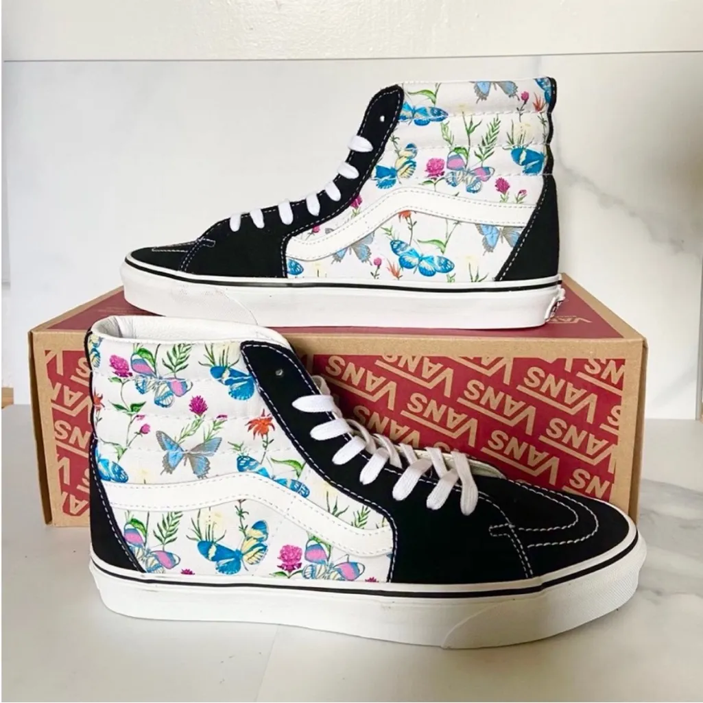 Vans Unisex SK8-Hi High-Top Sneakers Black/White VNOA5HXVUCO Women11.0 Mens 9.5 - Image 4