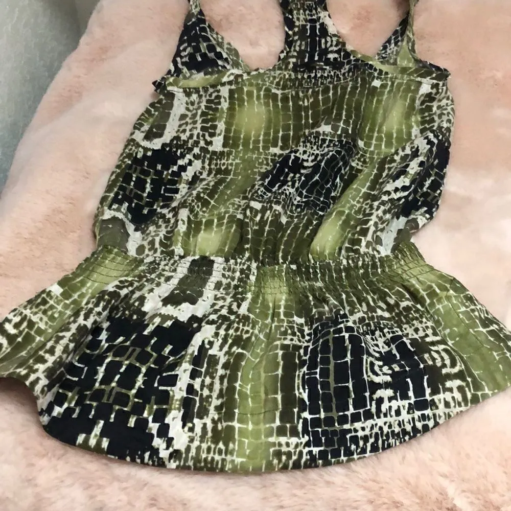 Bebe 100% silk snake print racerback tank - Image 6