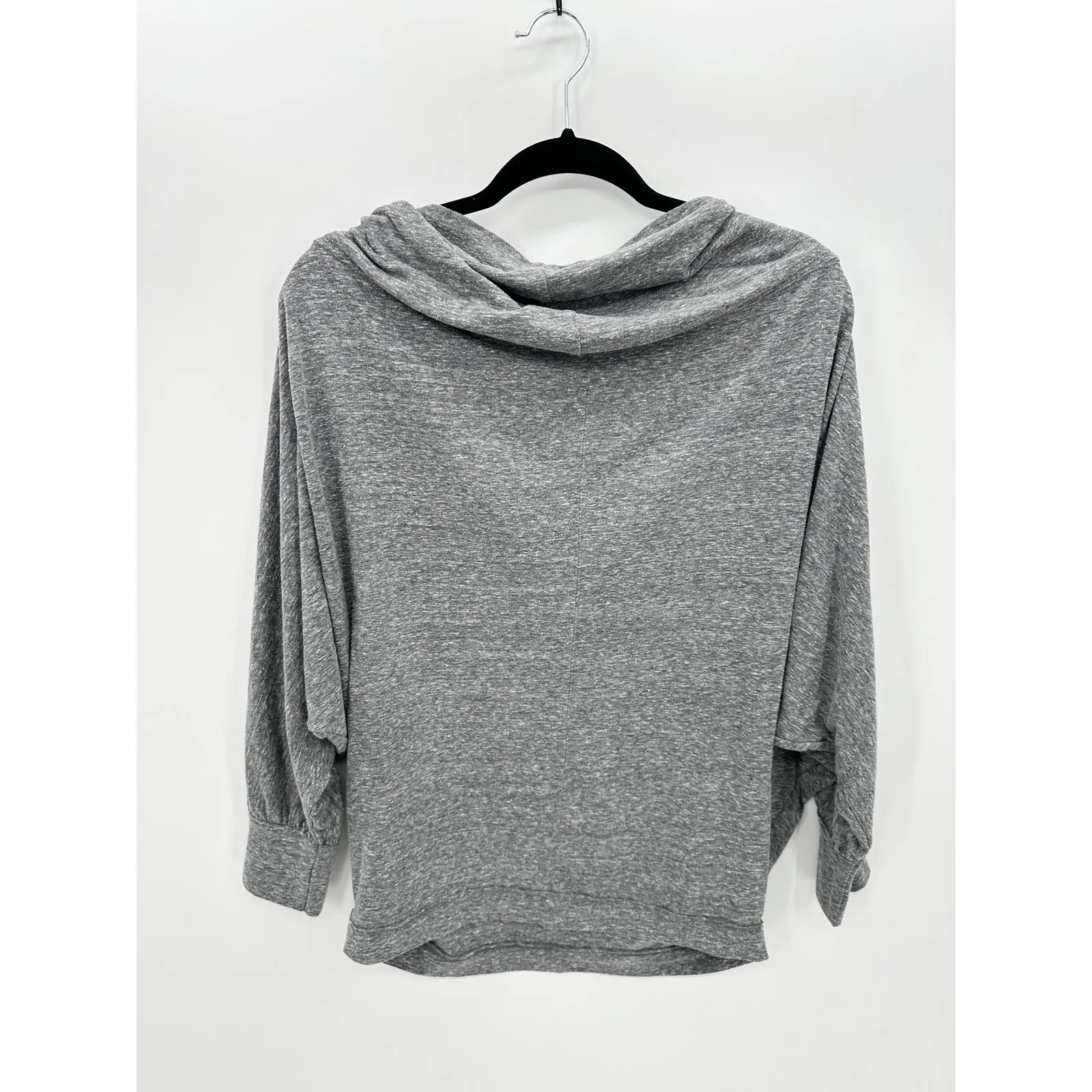 Free People Charcoal Gray Sequoia Top Off Shoulder Loose Fit Shirt Women Small - Image 3