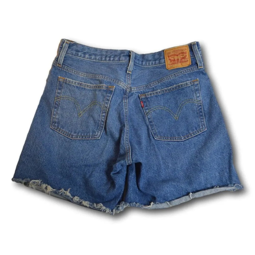 Levi’s 501 Women’s Cutoff Shorts W30 Distressed High Rise Denim Jean Shorts - Image 2