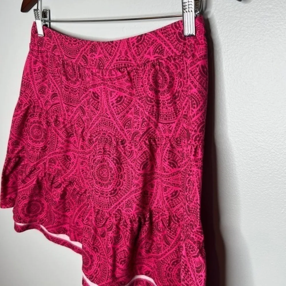 Prana Fuschia Mayan kate skirt pull on A-Line circle skater flared size medium - Image 3