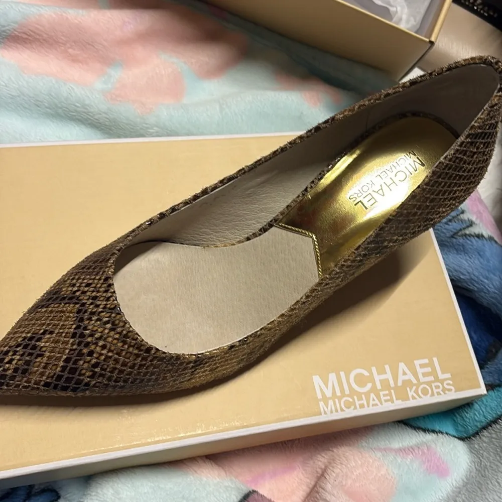 Michael Kors Brown Snakeskin Women's Heels - Image 3
