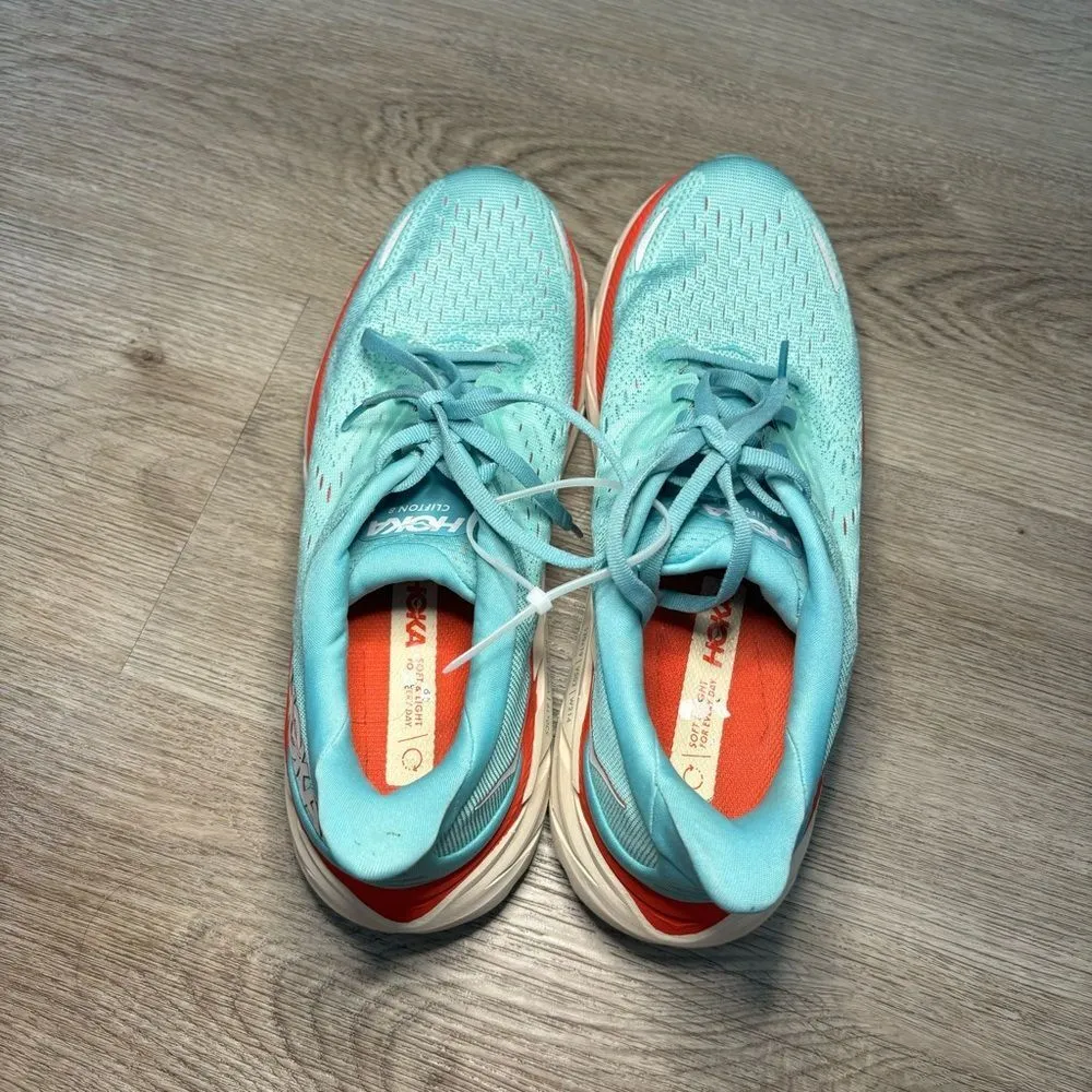 Hoka One One Clifton 8 Women's  Aquarella, Eggshell Blue - Image 9