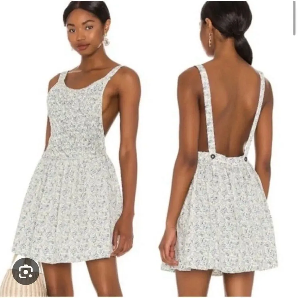 Free People Women's Petunia Cotton Short All Mini Dress Tea Combo L NEW - Image 2