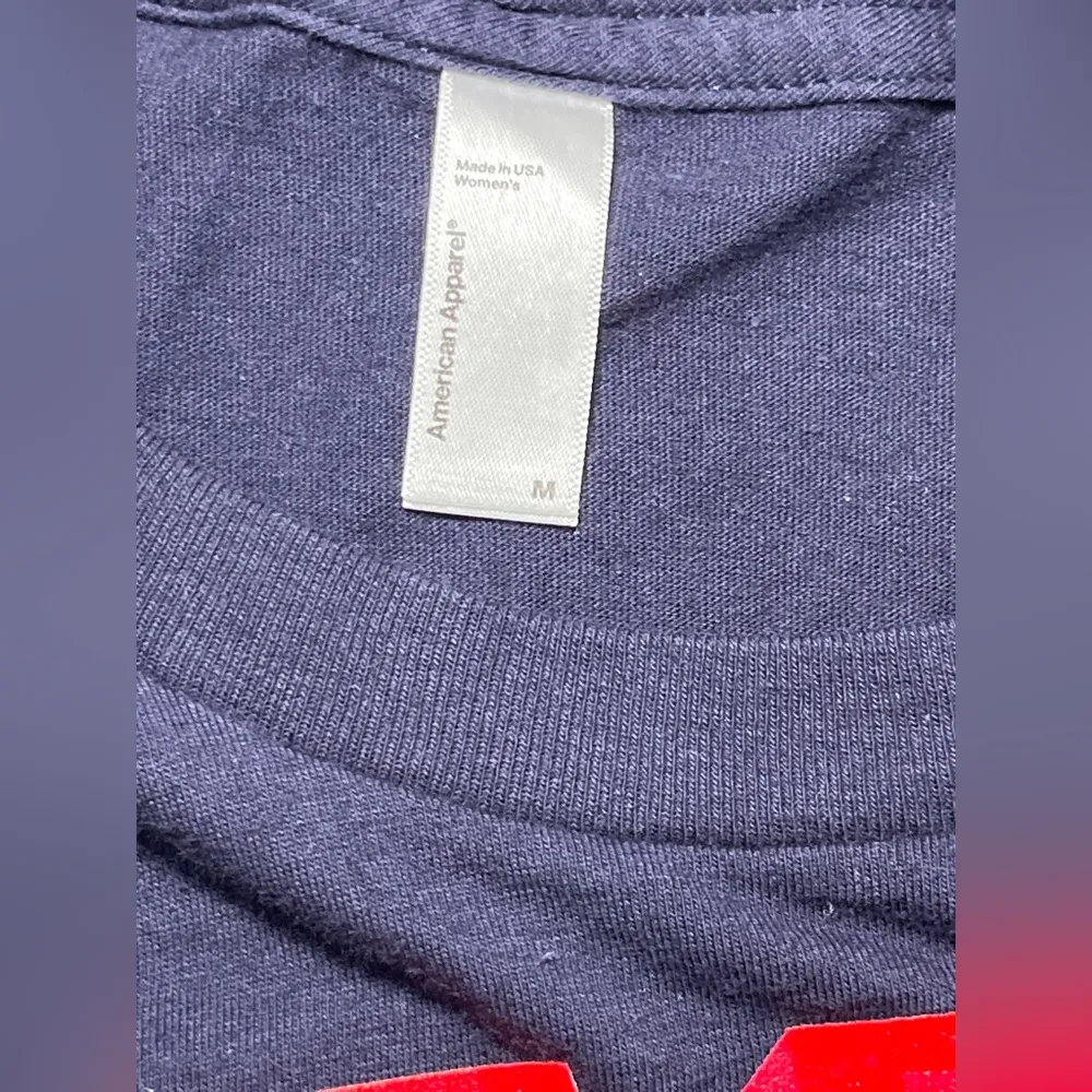 American Apparel Navy “Go Step on a LEGO” Graphic Tee Women’s M USA Made - Image 4