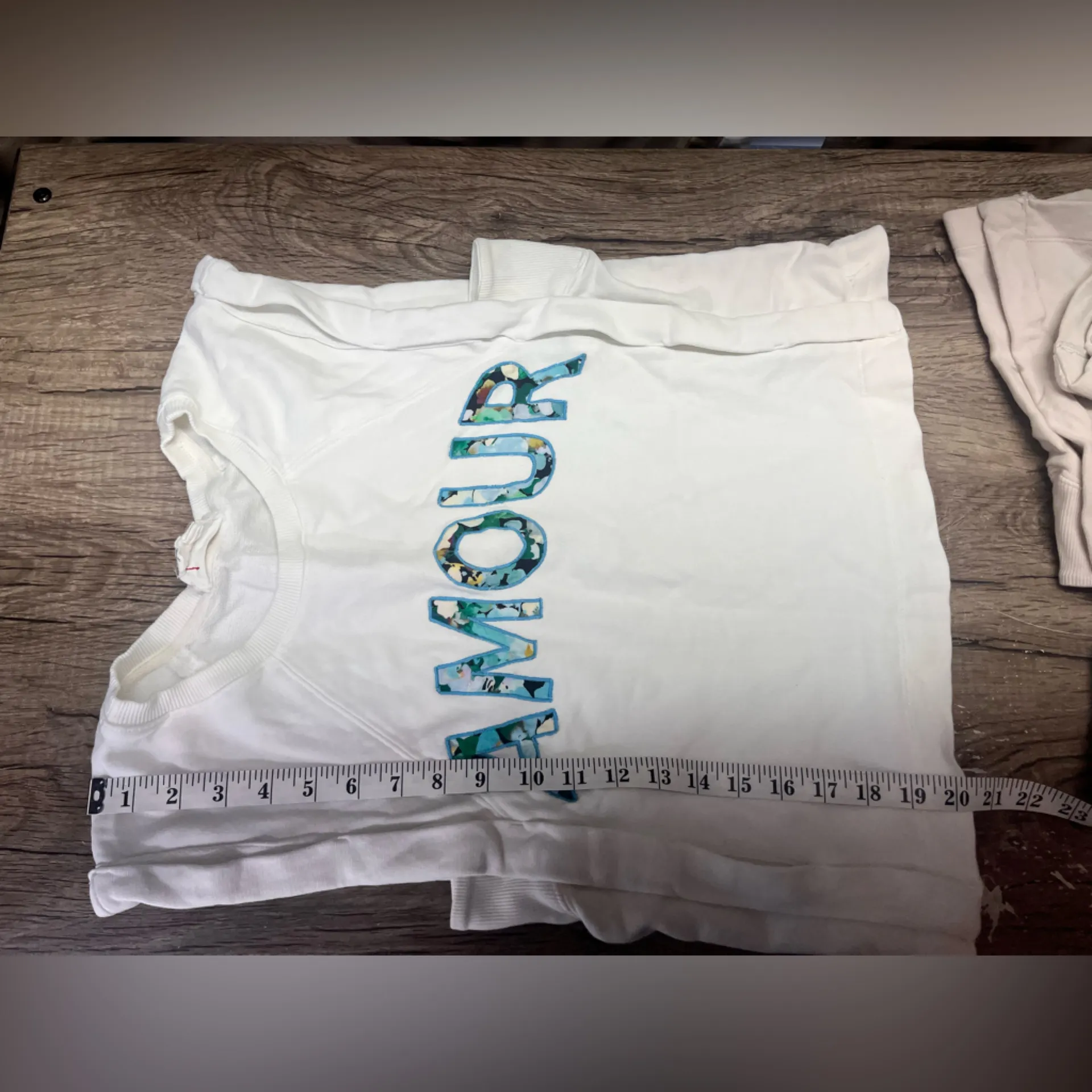 By‎ Anthropologie “Amour” Muscle Sweatshirt and plain tan top size Xs - Image 5