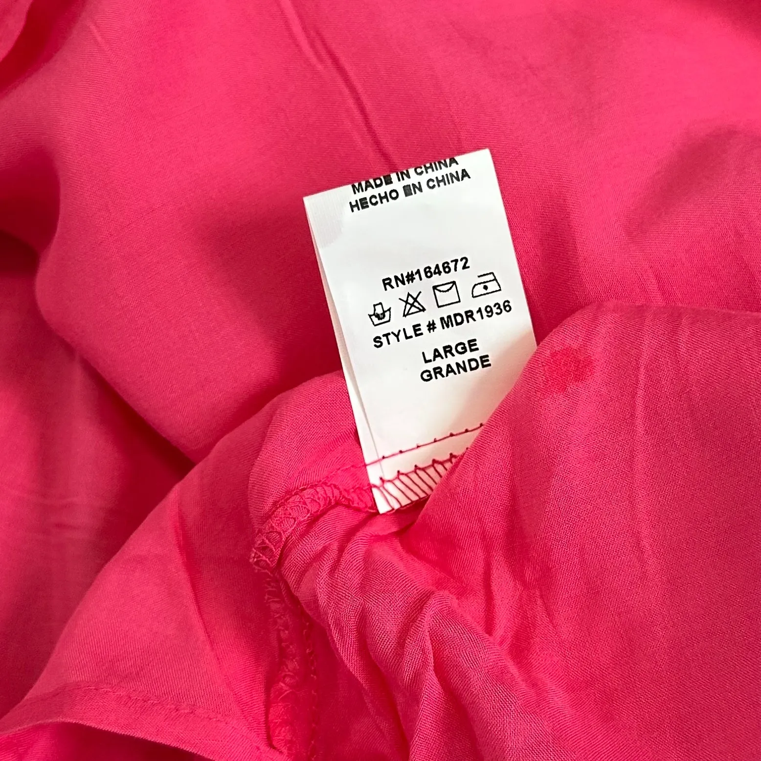 &Merci Ruffle Sleeve Sheer Tulle Short Dress NEW Womens L Hot Pink Mesh Tiered - Image 9