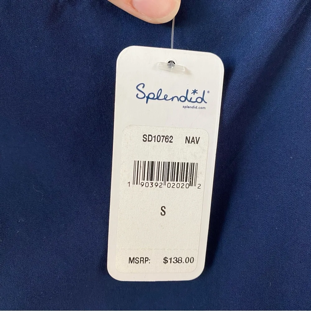 Splendid Voile Layered Mini Dress Navy Blue S - Image 5