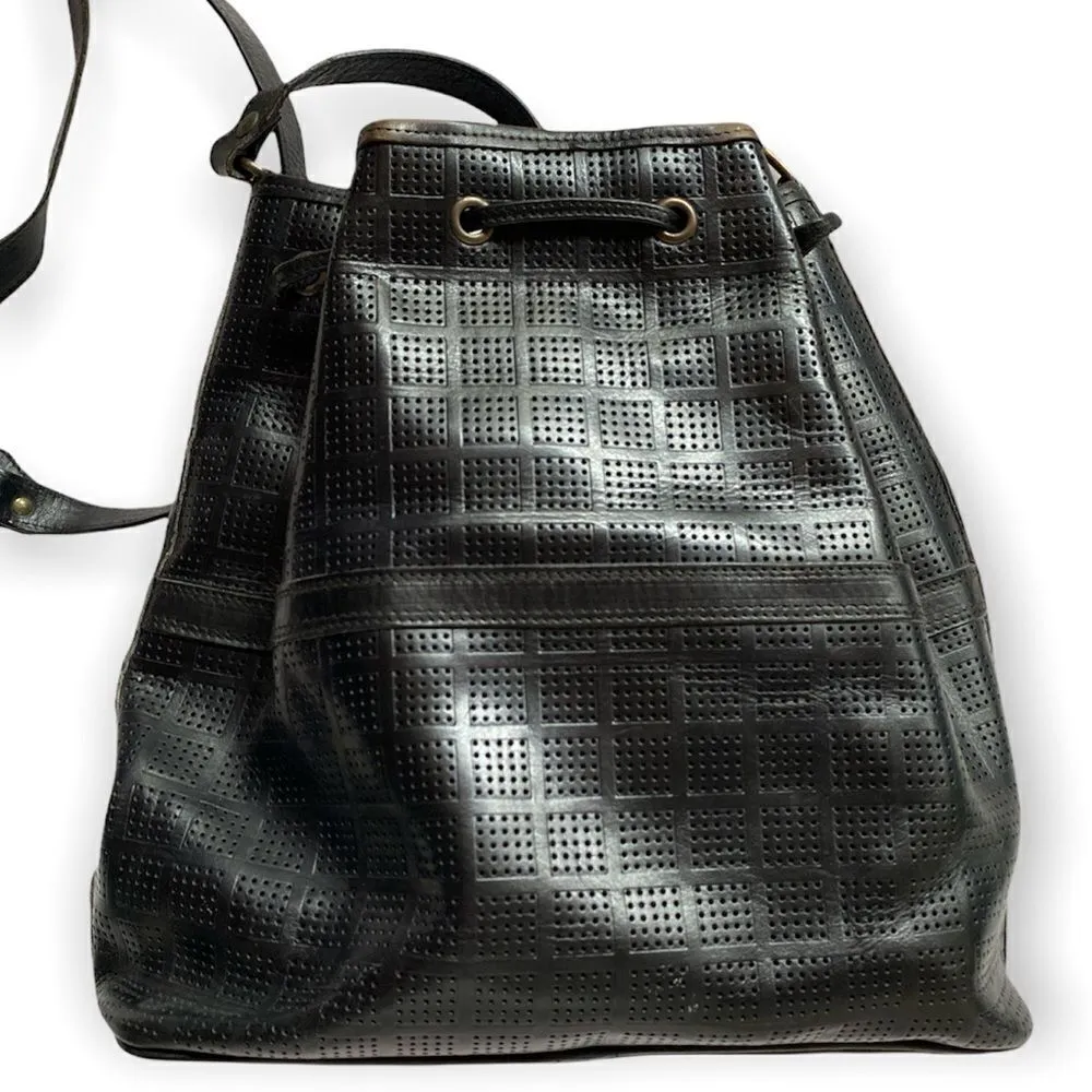 Genuine leather made in Italy black bucket bag - Image 2