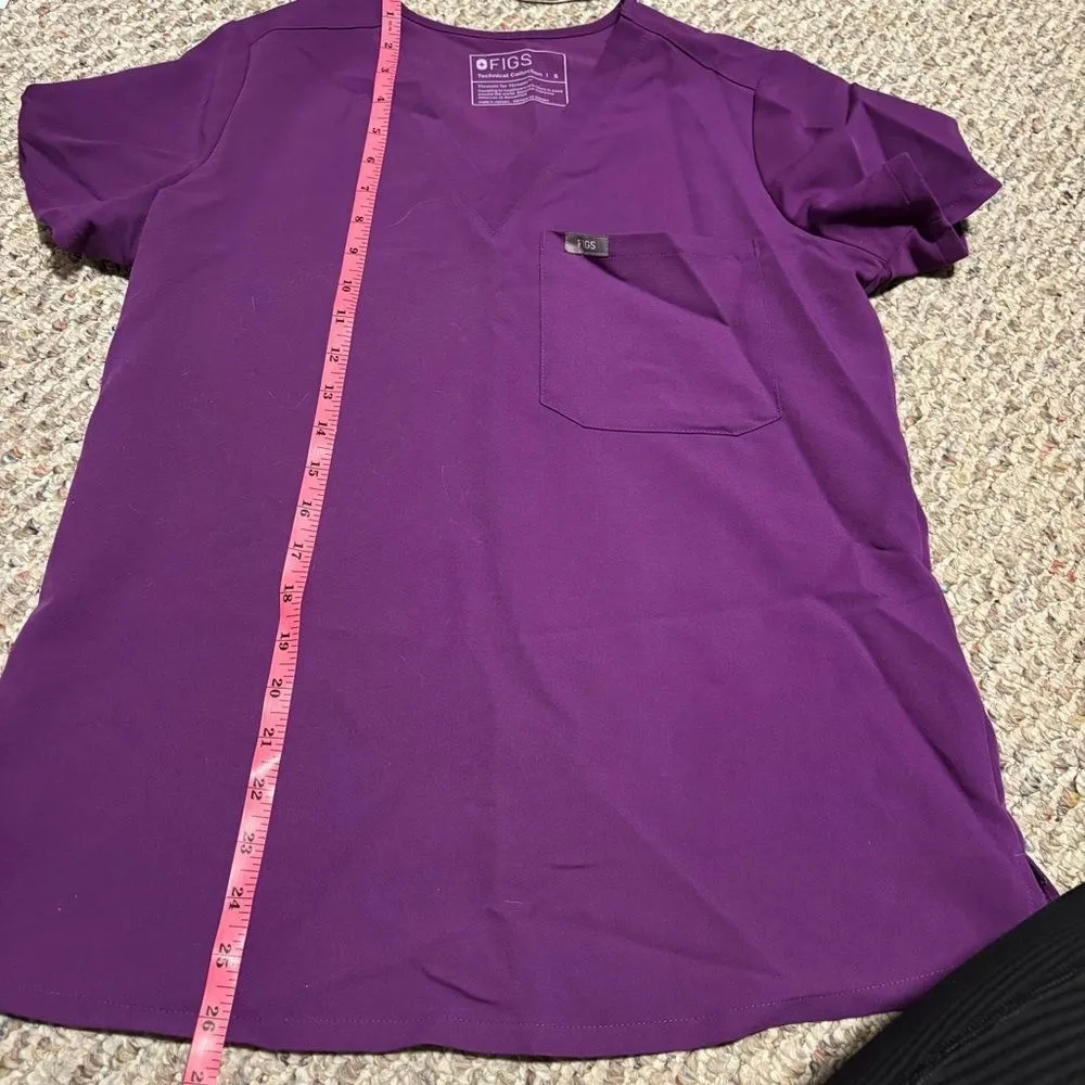 FIGS Catarina One-Pocket Scrub Top Purple- Size Small - Image 7