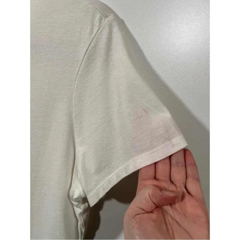 FIGS  Under Scrub Shirt in White Bonehead Size Small Women’s Slight Staining - Image 6