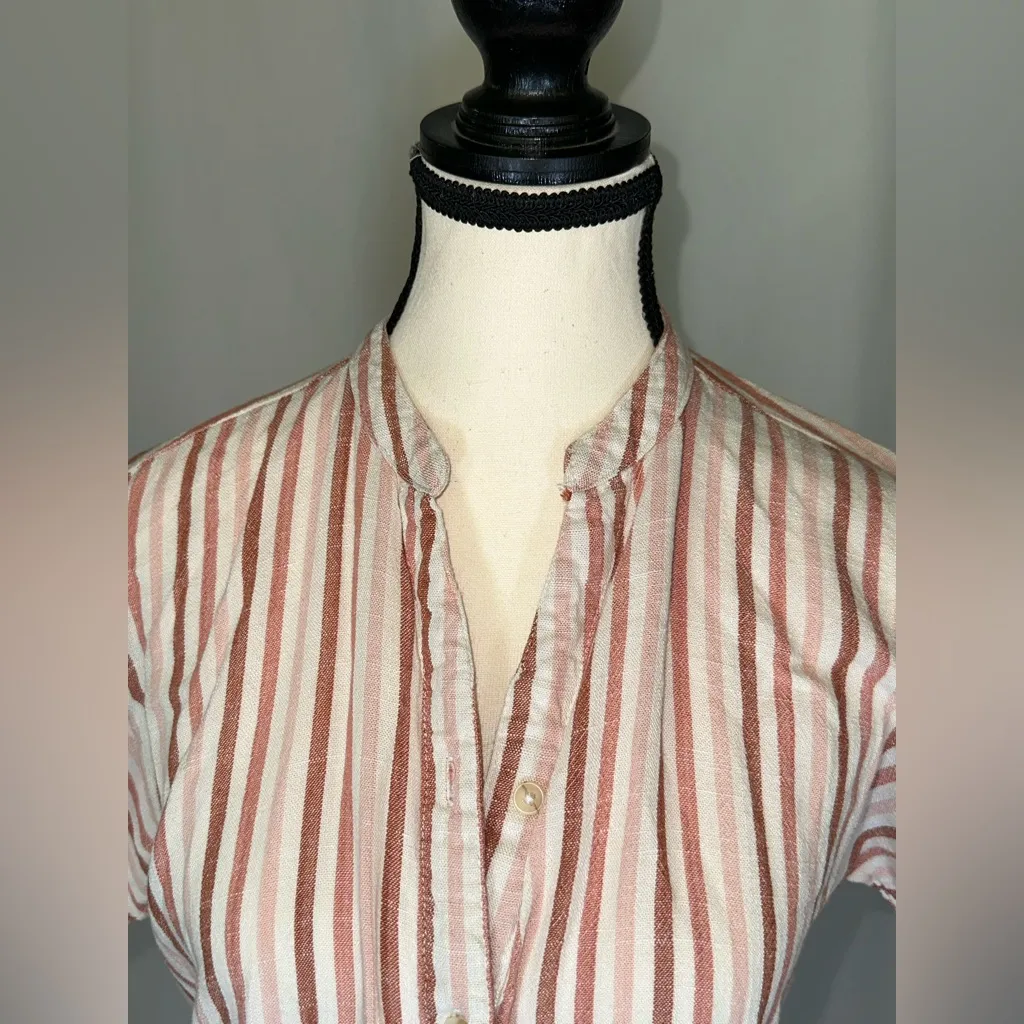 Thread And Supply Button Up Shirt Dress White Size XS - Image 2