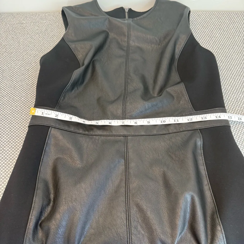 SPANX Leather-Like Combo Fitted Dress - Classic Black Size M - Image 13