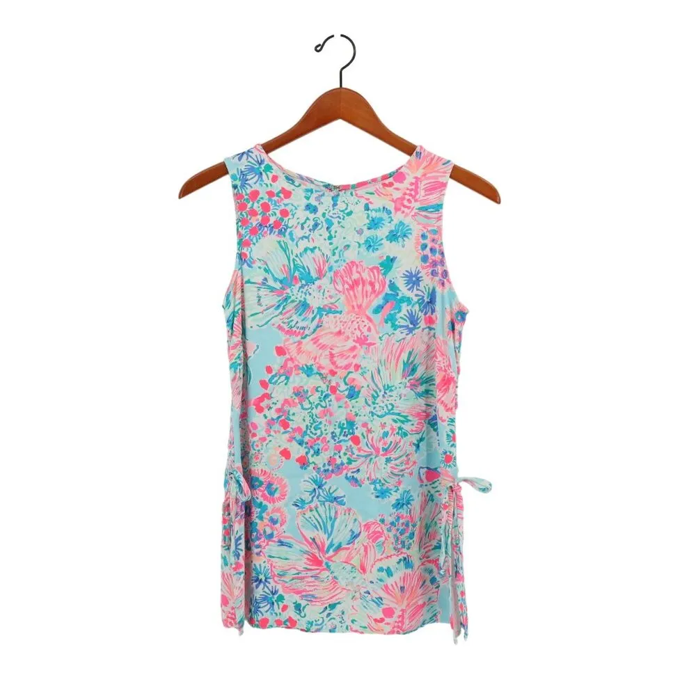 Lilly Pulitzer Donna Tunic Top Serene Blue Gypsea XS - Image 2