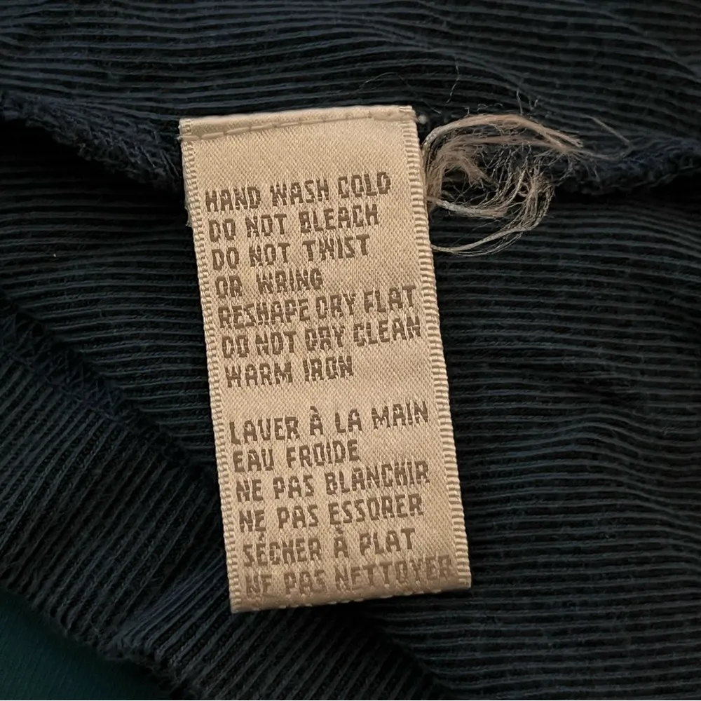 Vtg 90s Y2K Jones New York Sport Ribbed Tee Basic Fitted Short Sleeve Navy Small - Image 5