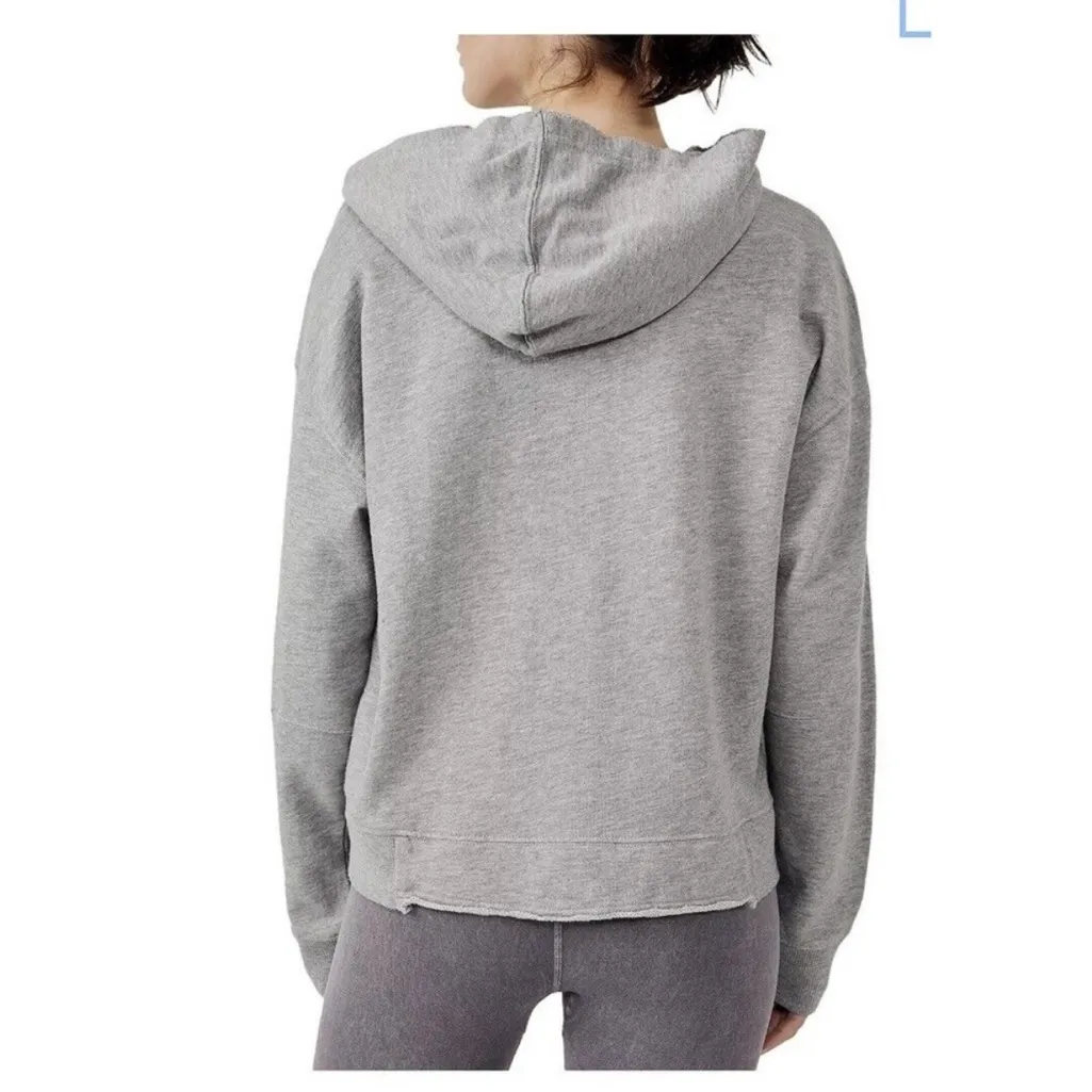 FP Movement All Sport Sweat Hoodie Grey Oversized Crop XS Free People - Image 2