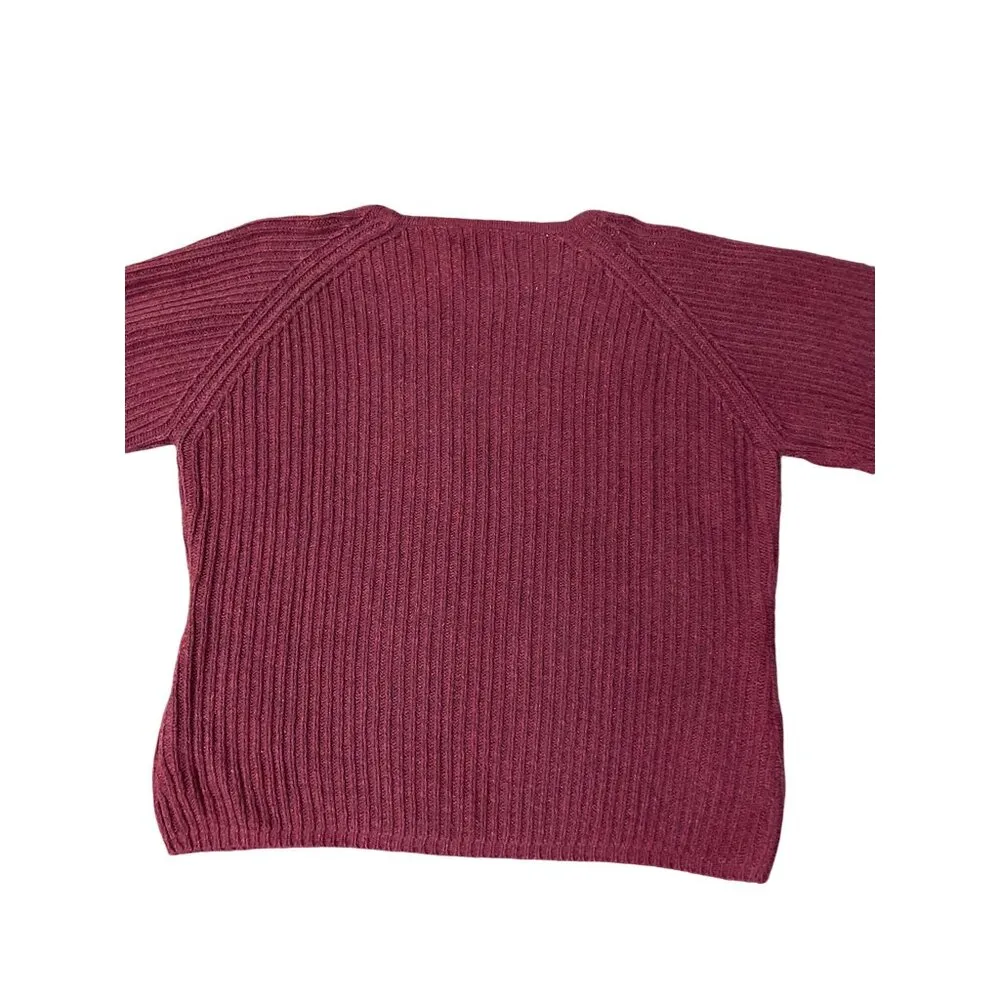 Vintage St Johns Bay Sweater Womens L Used Red Knit - Image 16