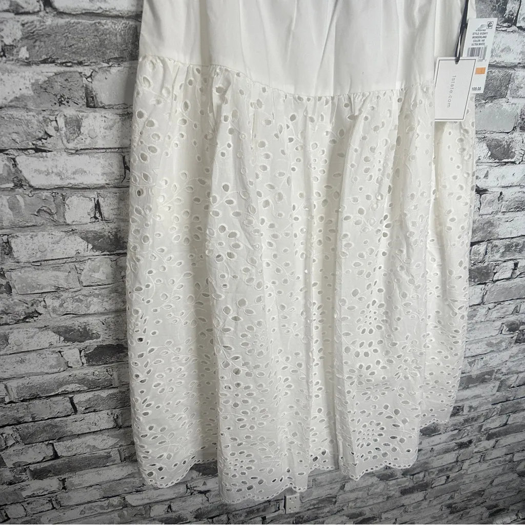 EUC 1. State White Eyelet A-Line Skirt Size Small with Tags - Image 5