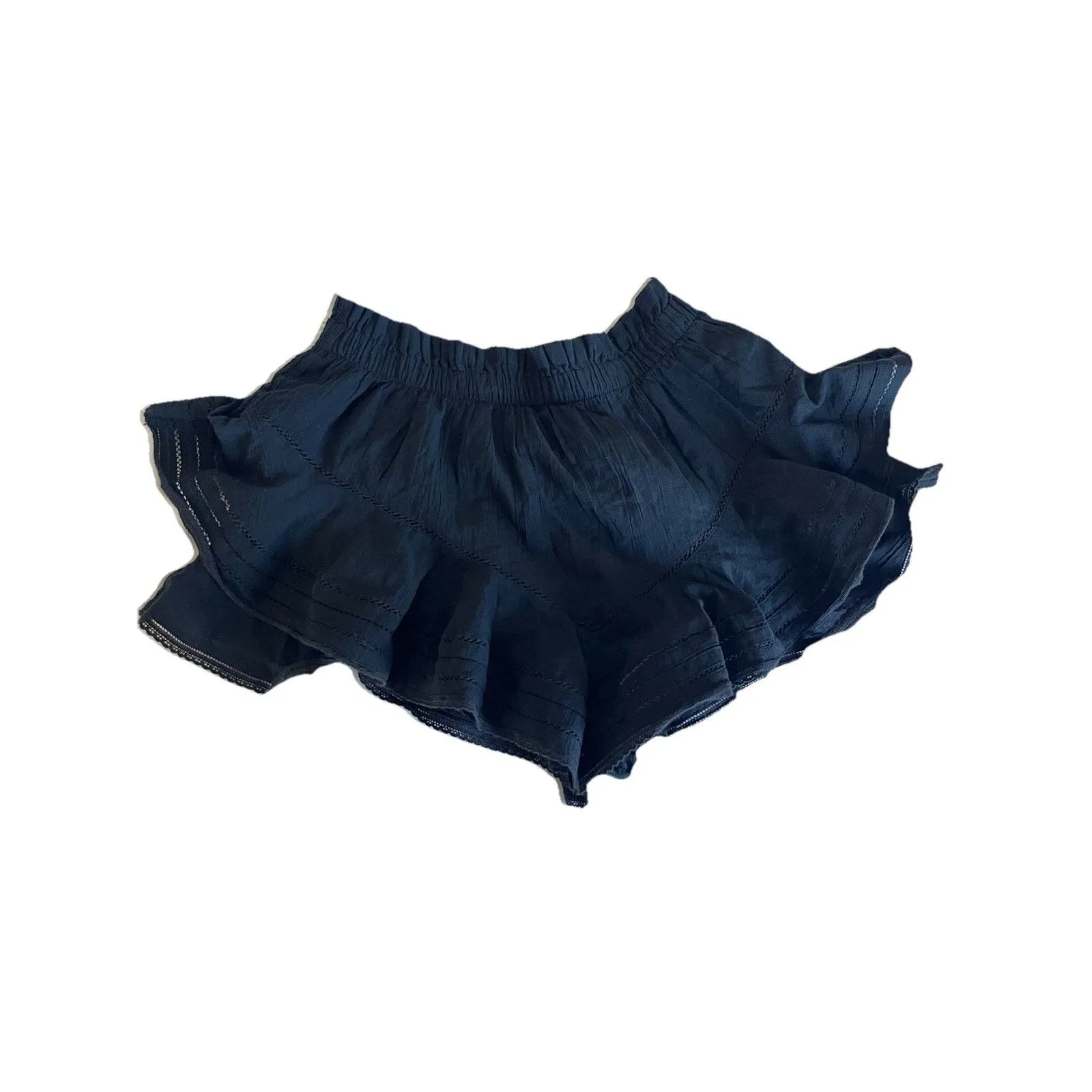 AERIE Rock n’ Ruffle Skort Black Skirt Ruffles Built in Shorts High Rise Medium - Image 2