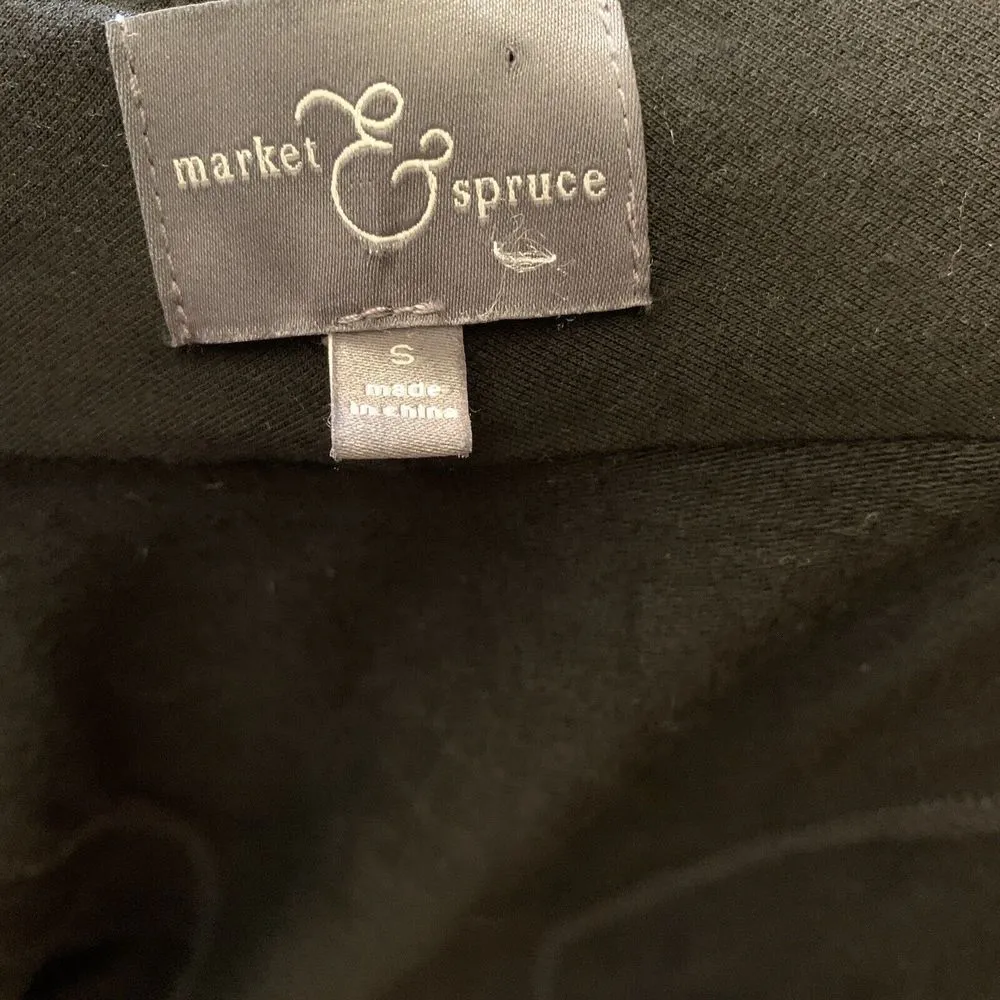 Market & Spruce Womens Size Small Black Zipper Sweater Long Sleeve Jacket - Image 5