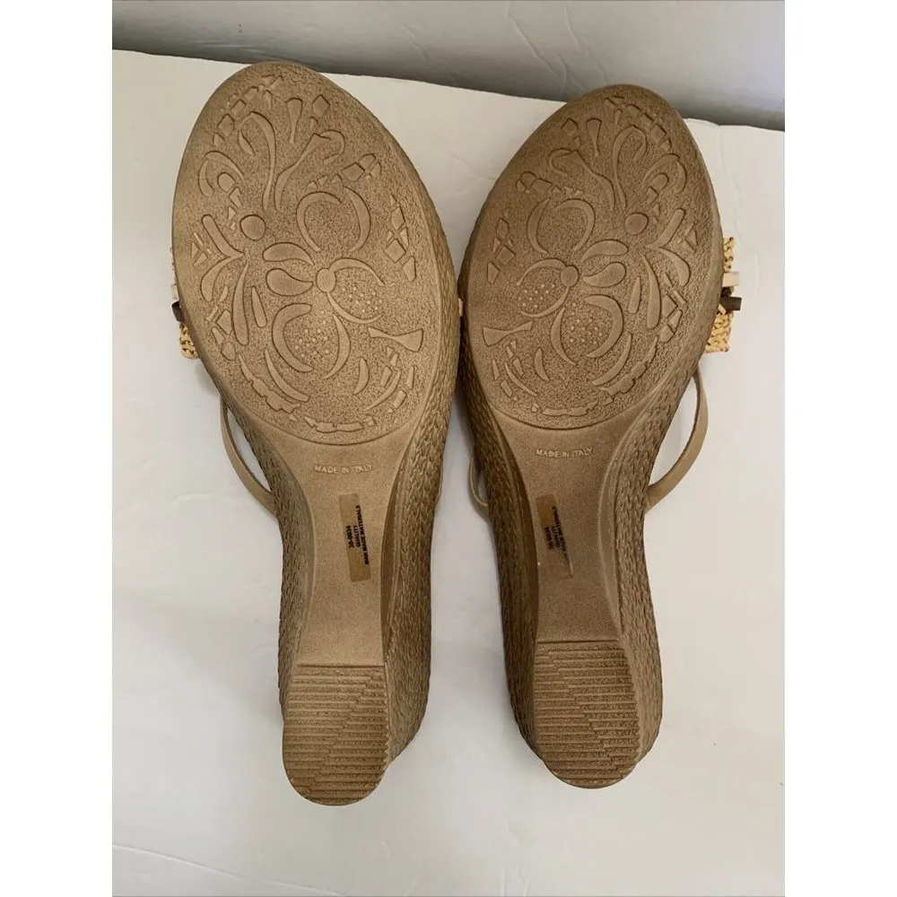 Tuscany Easy Street Made In Italy Brown sandals Shoes 9.5 M RARE HTF - Image 7