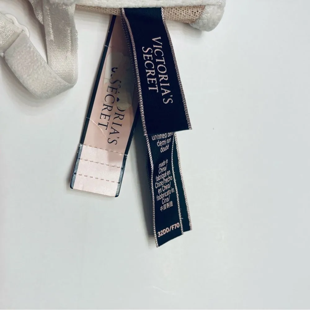 Victoria’s Secret Very Sexy Unlined Demi Bra Front Close Lace Two‎ Tone Sz 32DD - Image 7