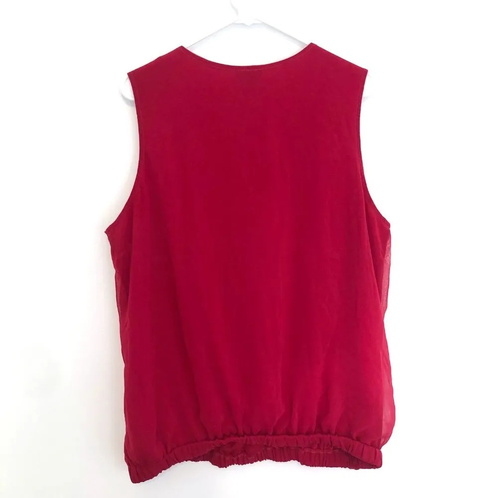 NEW NWT OLD TAG TORRID 1 Plus Size Surplice Chiffon Blouse Raspberry Pink Red 1X - Image 11