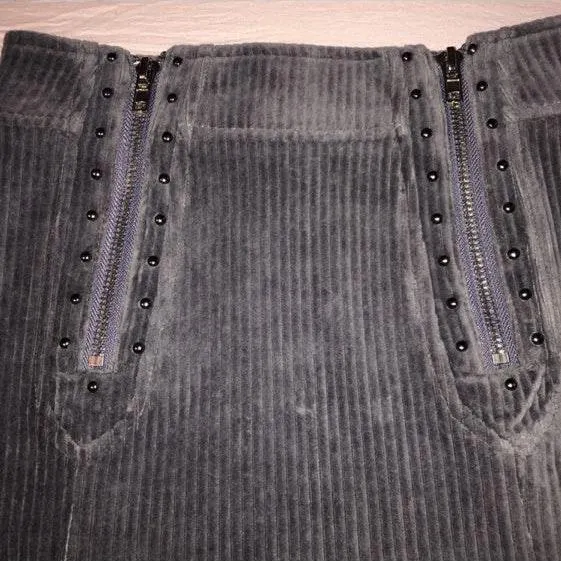 These Three Boutique Gray Studded Skirt - Image 2