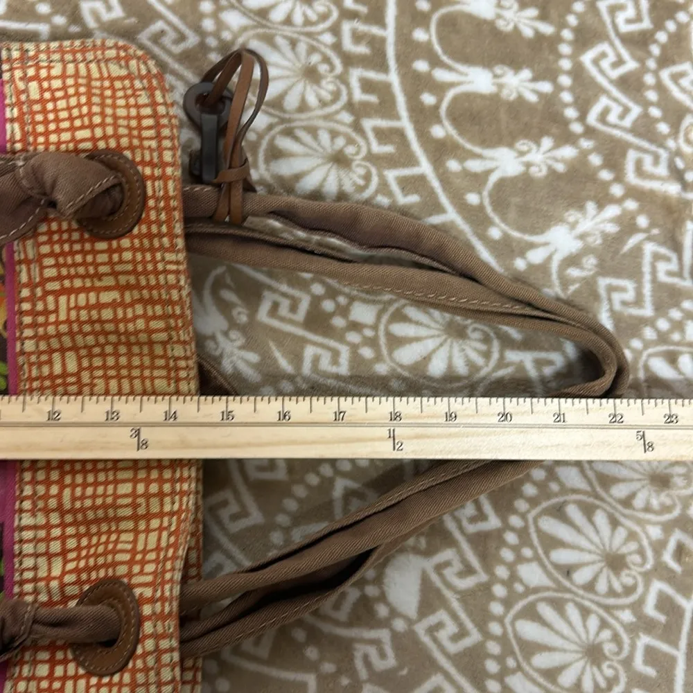 Fossil Key Per Floral leather Shoulder Bag Purse Tote Retro Hobo Shopper - Image 10