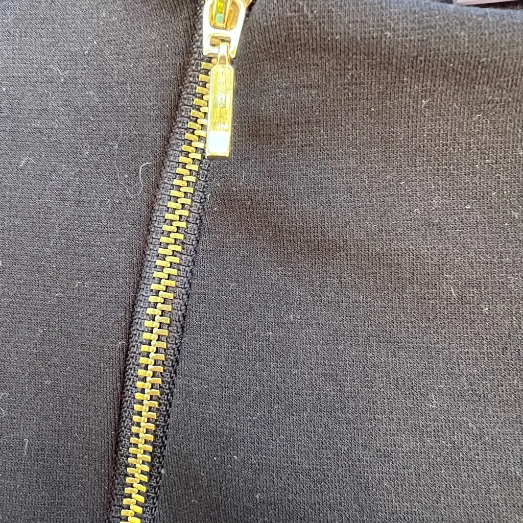 Calvin Klein Women's Size 8 Black Gold Double Zippers Design‎ Sheath Dress Work - Image 4