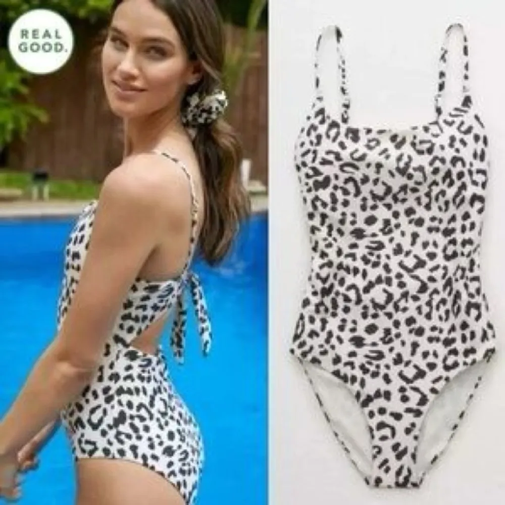 Aerie Animal Print Cheetah One Piece Swimsuit with open back - Image 2