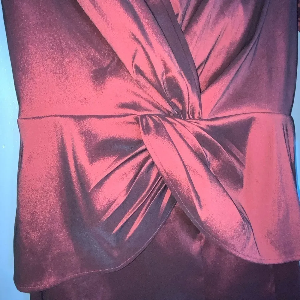 Tadashi Collection Burgundy Wine Taffeta Christmas Party Formal Skirt Set 6 - Image 5