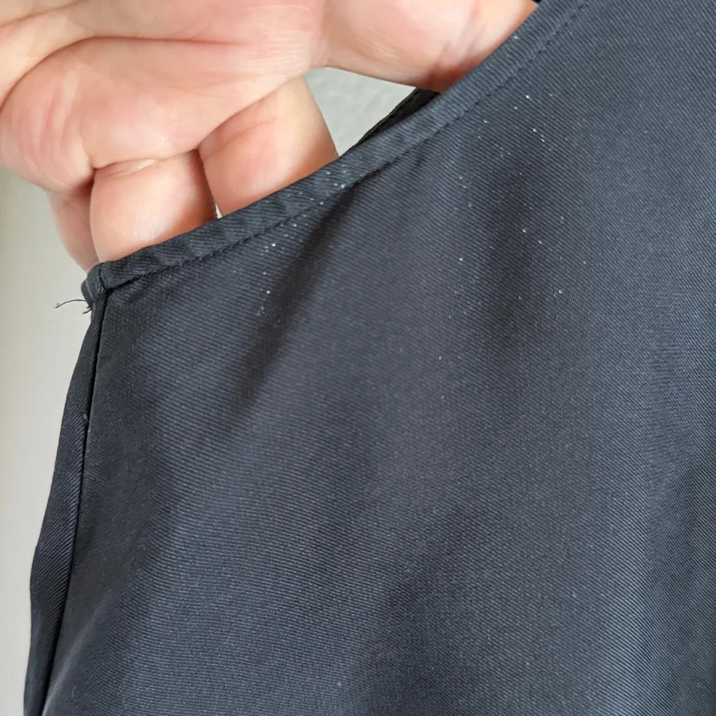 Theory Black Cowl Neck Silk Sleeveless Blouse Medium - Image 5