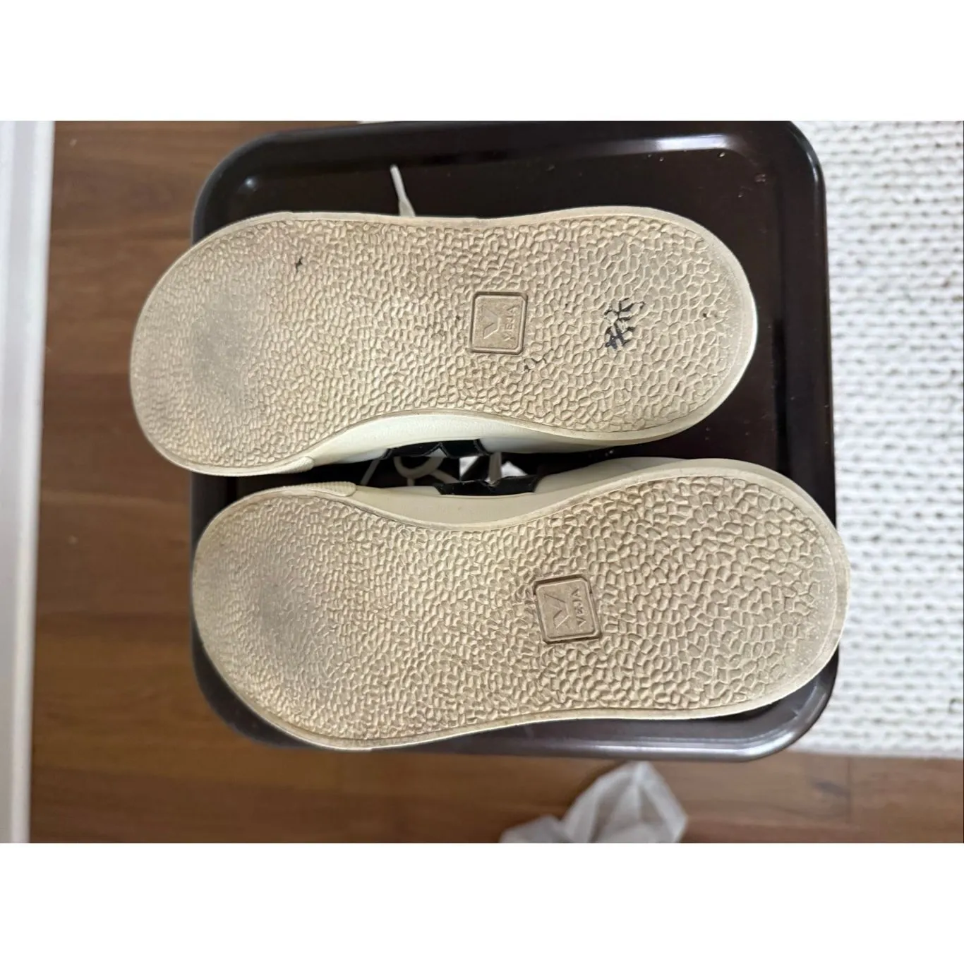 Veja Esplar Logo White Black Leather Sneakers $155 8 - Image 5