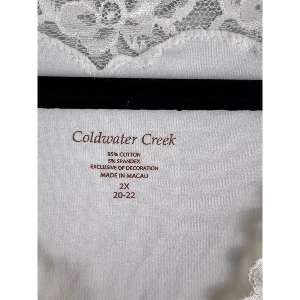 Women's Coldwater Creek Tank Top Plus 2X Ivory - Image 2