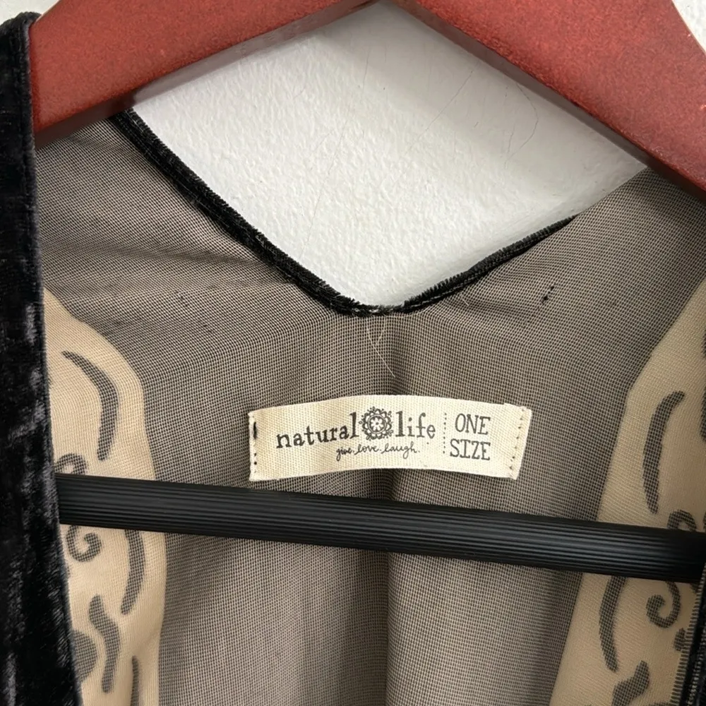 Natural life velvet floral print kimono relax oversized  fit - Image 8