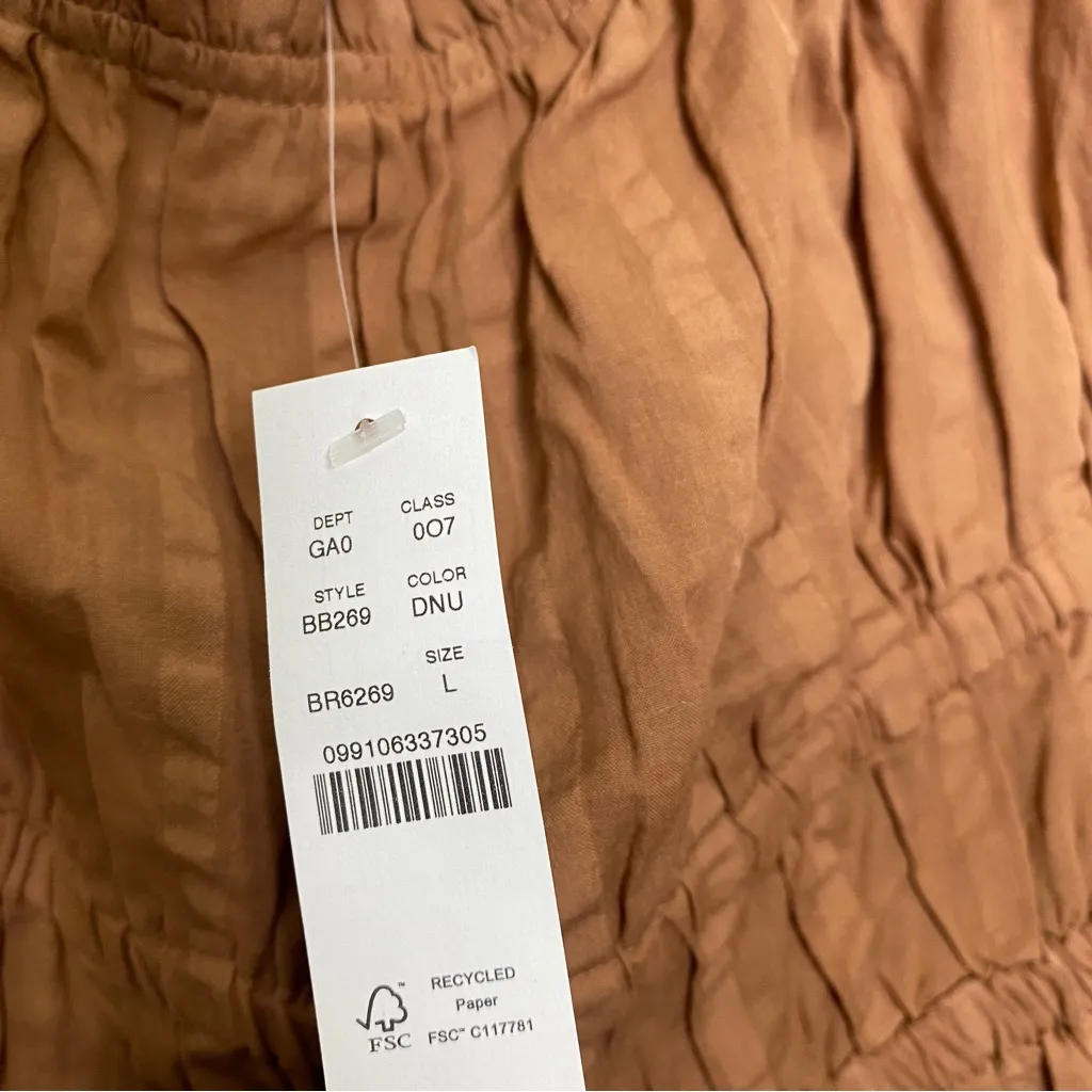 NEW J. Crew Puff Sleeve Textured Cotton Peplum Peasant Top L Large BB269 NWT - Image 7