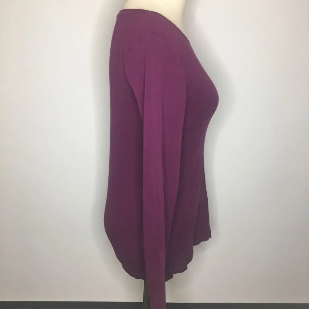 JCPenney Purple Long Sleeve Basic Shirt Small - Image 4