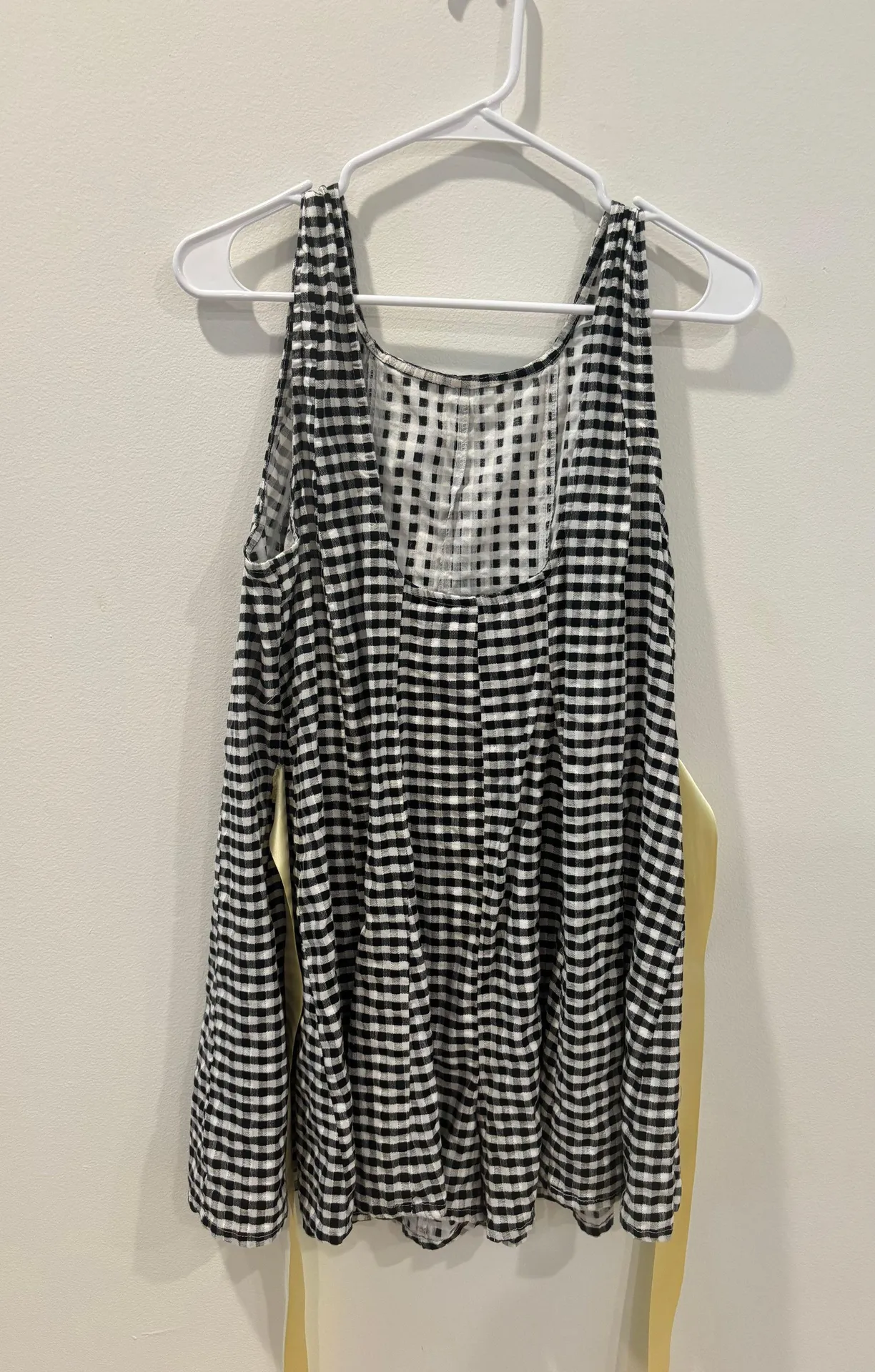 Black Gingham Romper - Image 3