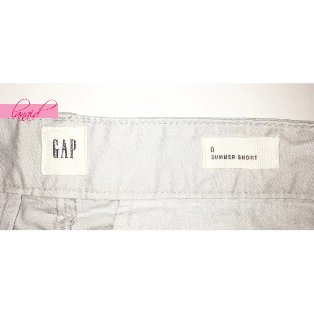 GAP Summer Shorts Laser Blue Leaf Print Twill Stretchy Casual Everyday Classic 0 - Image 4