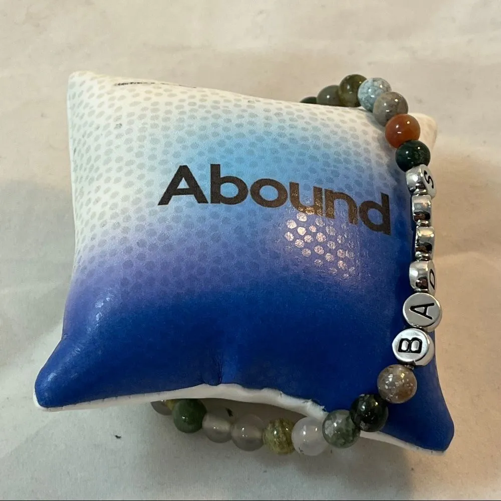 Abound Beaded Bracelet Badass Casual Multicolor Trendy Word Jewelry - Image 4