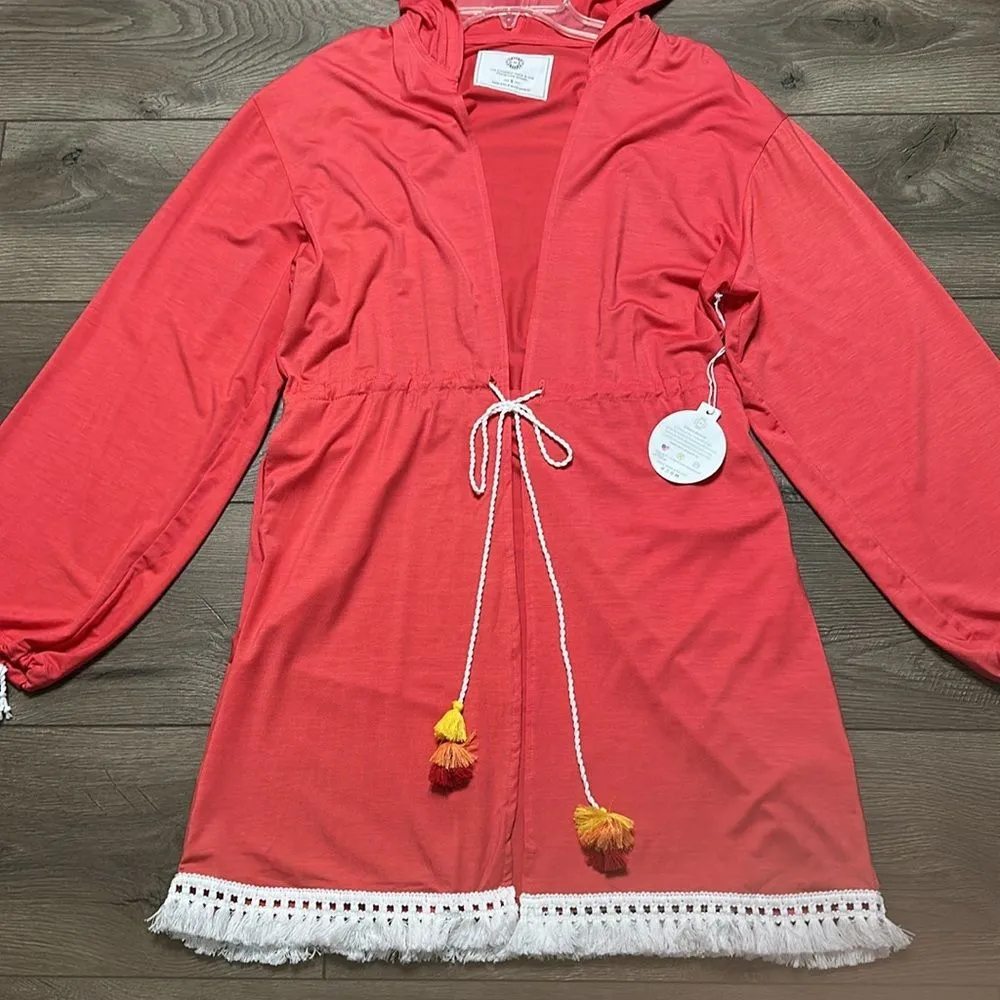 Sun50 UPF 50+ Beach Robe‎ Swimsuit Cover Up Pink Size Small - Image 3