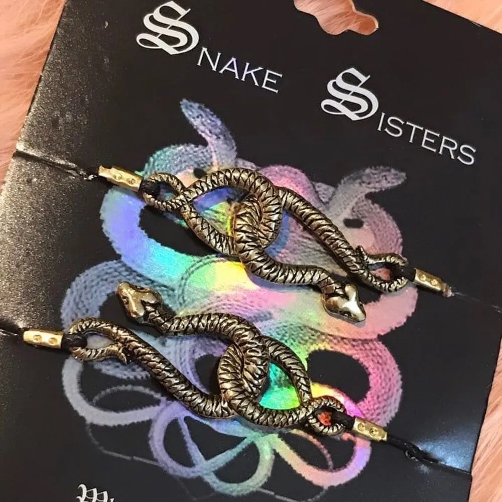 Hot Topic Snake Sisters Goth Grunge Friendship Bracelet Set - Image 2