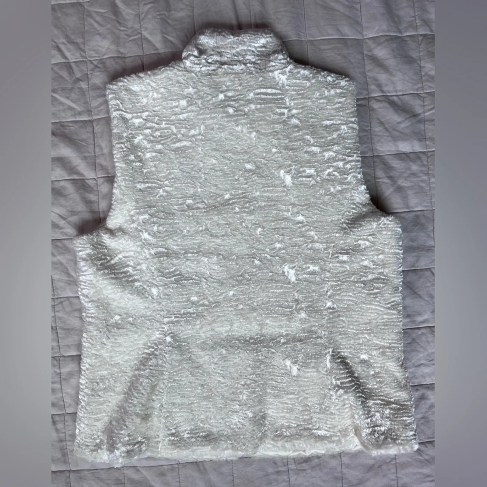 Lauren Ralph Lauren Ivory Reversible Faux Fur/Quilted Vest - XL - Image 3