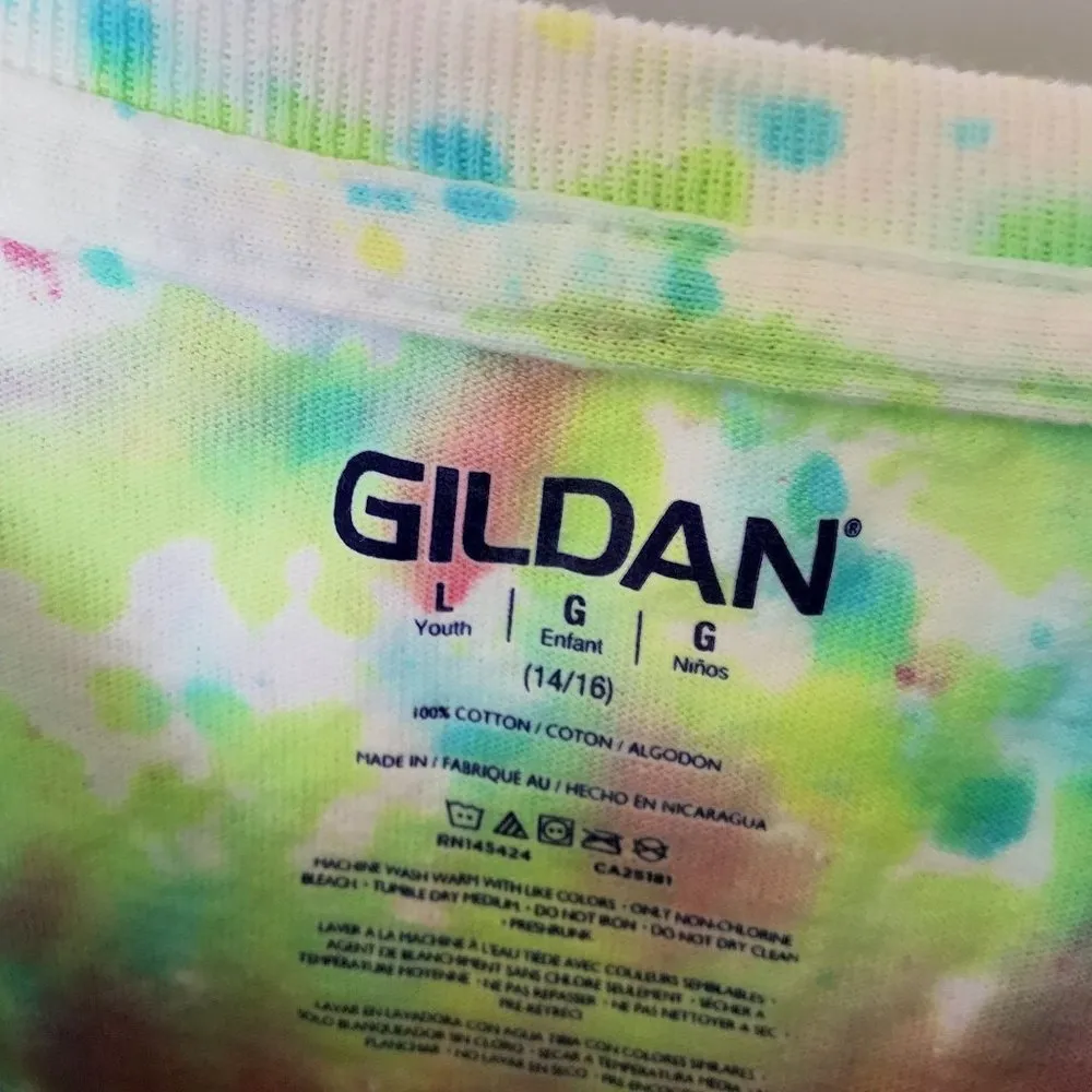 Gildan Tie Dye T Shirt Spiral Festival Tee Hippie Trendy Short Sleeve S - Image 3