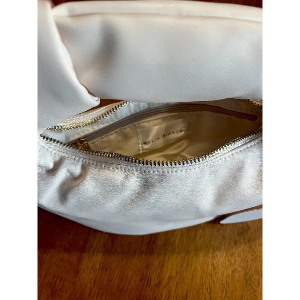 Melie Bianco Alexandra Top Handle Bag Cream NWT Vegan Leather Knot Hobo Sac Cute - Image 3