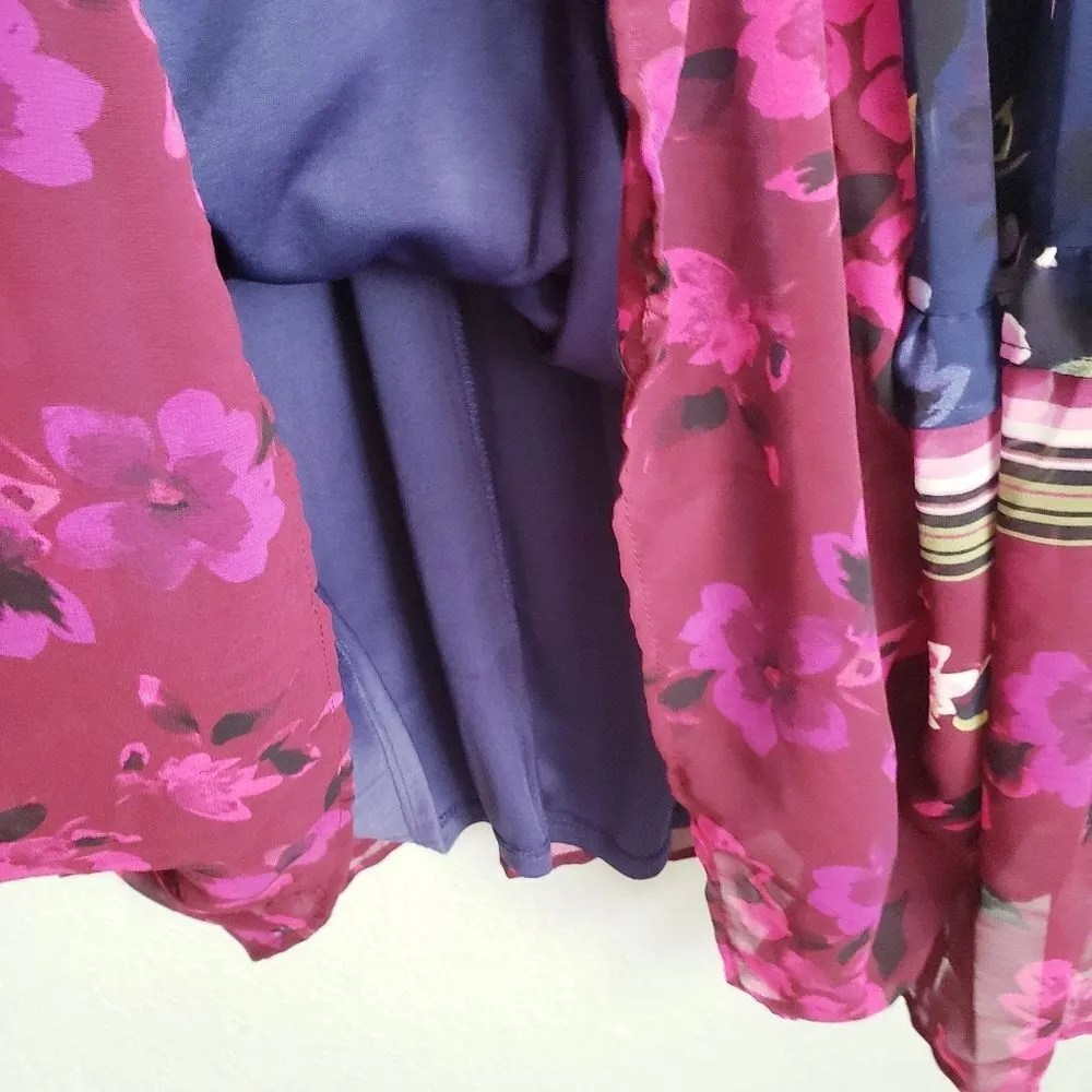 Roz & Ali Navy Blue Sleeveless Floral Tiered Maxi Dress - Image 6