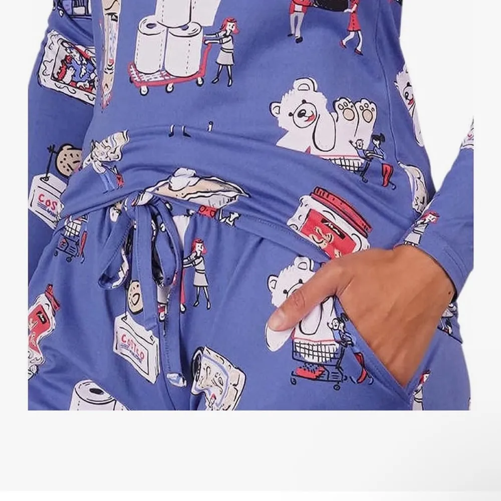NWT munki munki pajama Blue Pajamas with Fun Print! Size xxl - Image 3