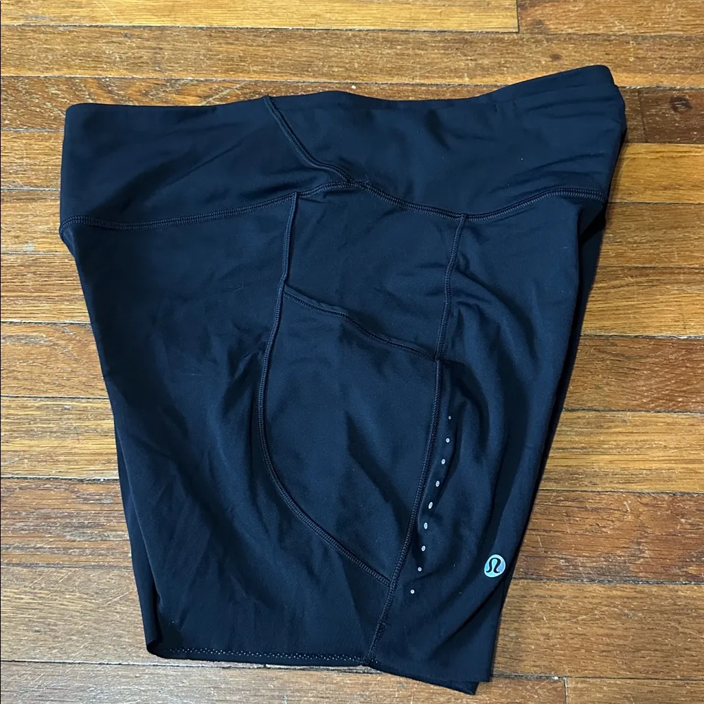 Lululemon Athletica Black Bike/Running Shorts, Sz 12 - Image 5