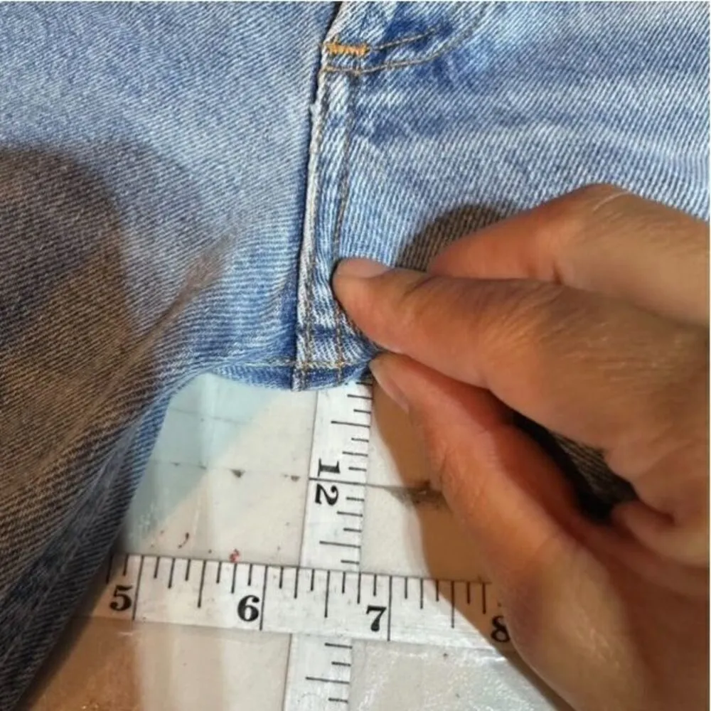 Agolde Distressed Straight Cropped Feel Good Jeans Blue Denim Light Wash Size 24 - Image 11